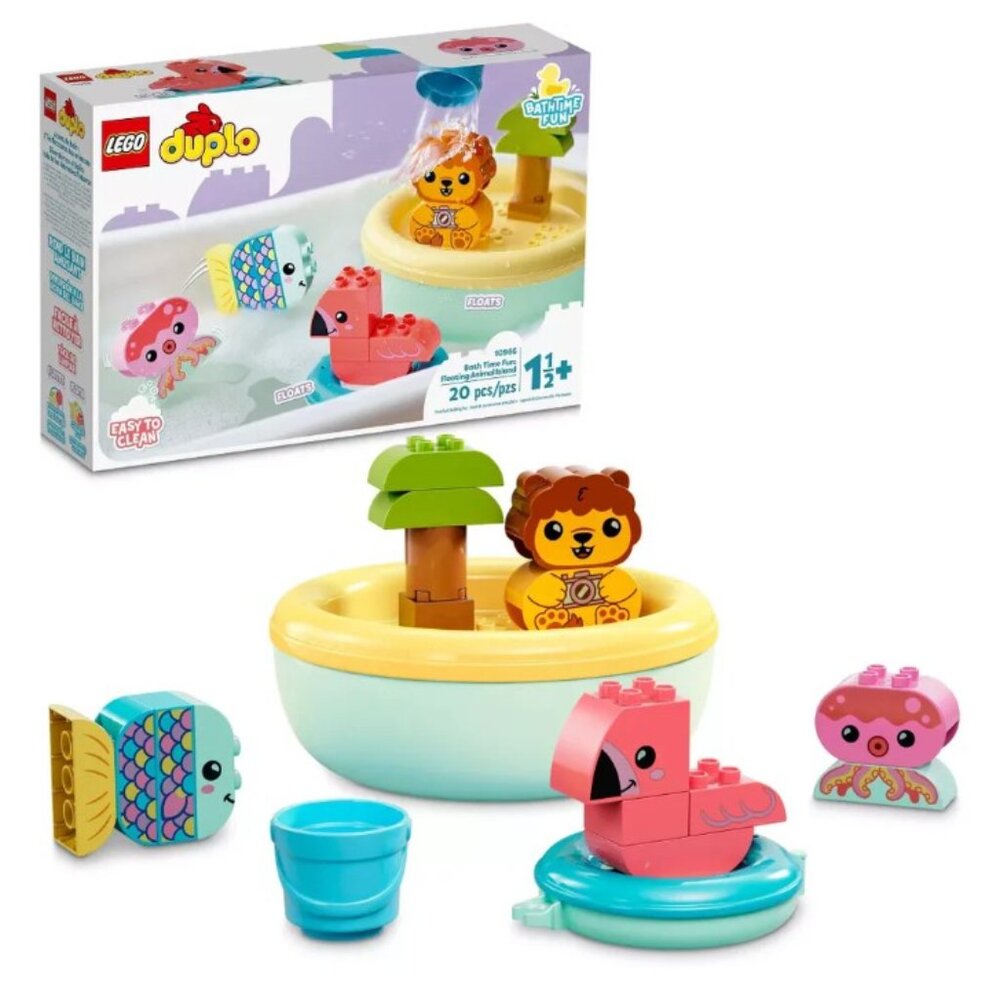 LEGO Duplo Bath Time Fun: Floating Animal Island 20Pcs Building Toy, Sealed - Picture 8 of 12